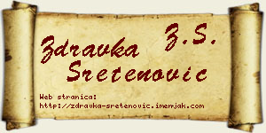 Zdravka Sretenović vizit kartica